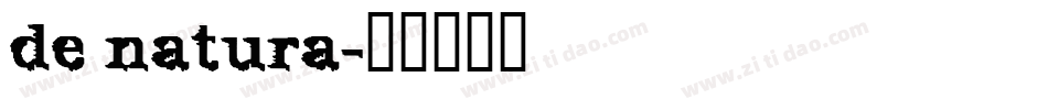 de natura字体转换